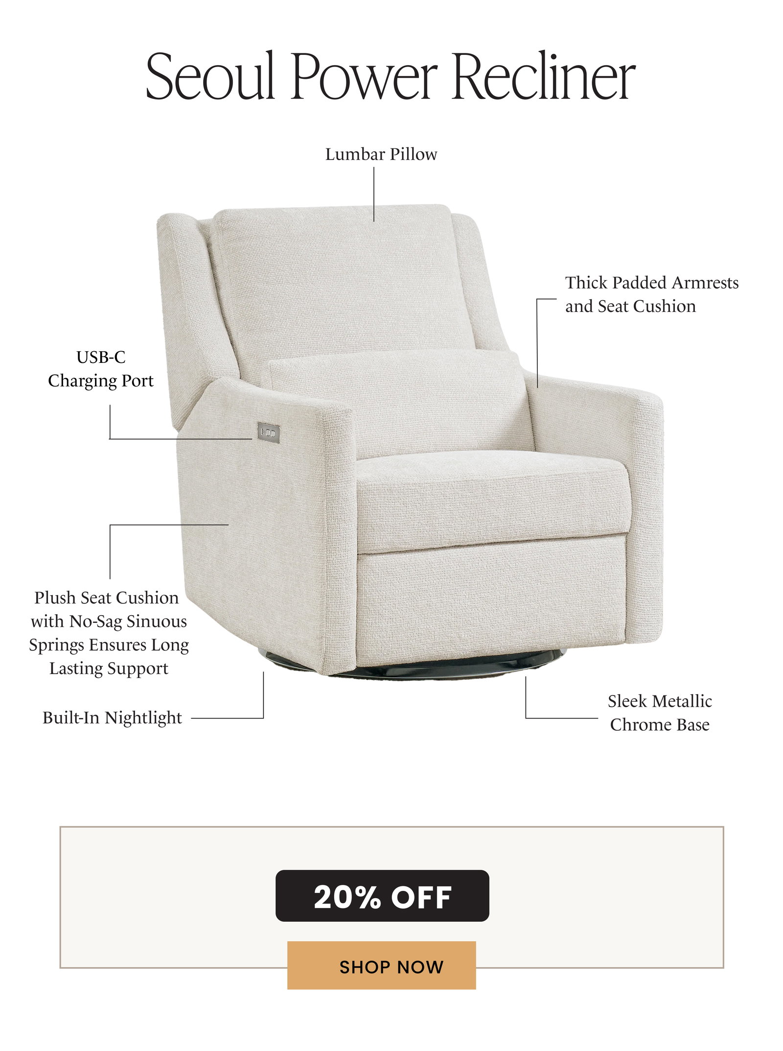 Shop Seoul Power Recliner