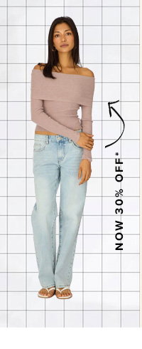 Beige Off Shoulder Knit Top