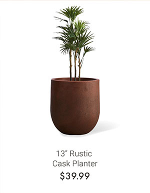 13" Rustic Cask Planter