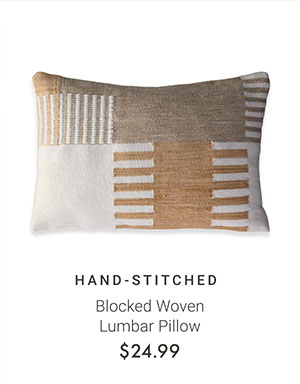 Blocked Woven Lumbar Pillow