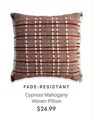 Cypress Mahogany Woven Pillow