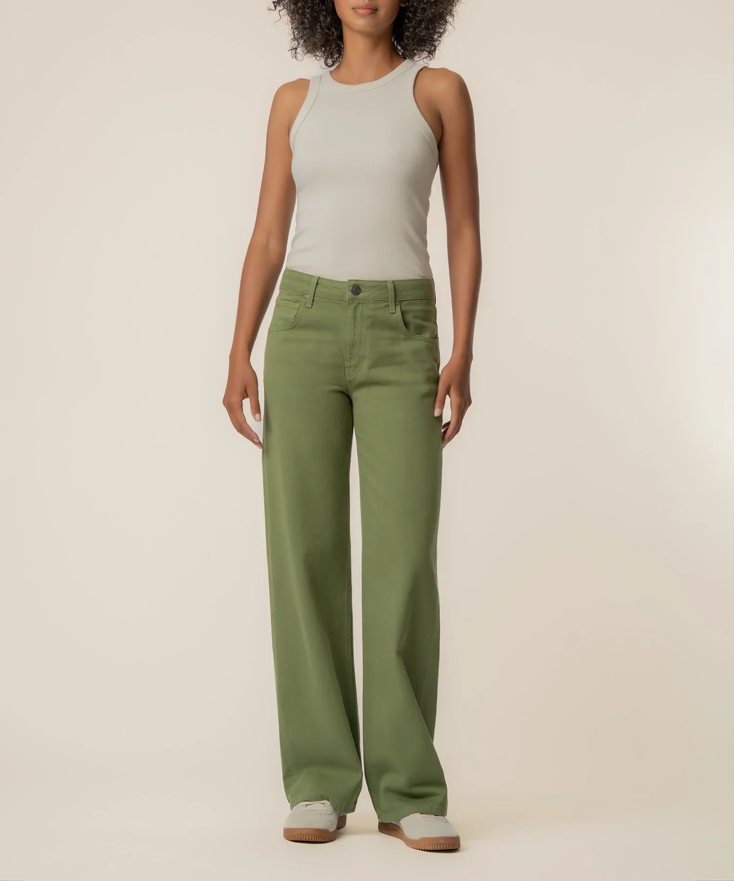 Image of Selena Baggy Low Rise Straight Leg, Exclusive in Dill