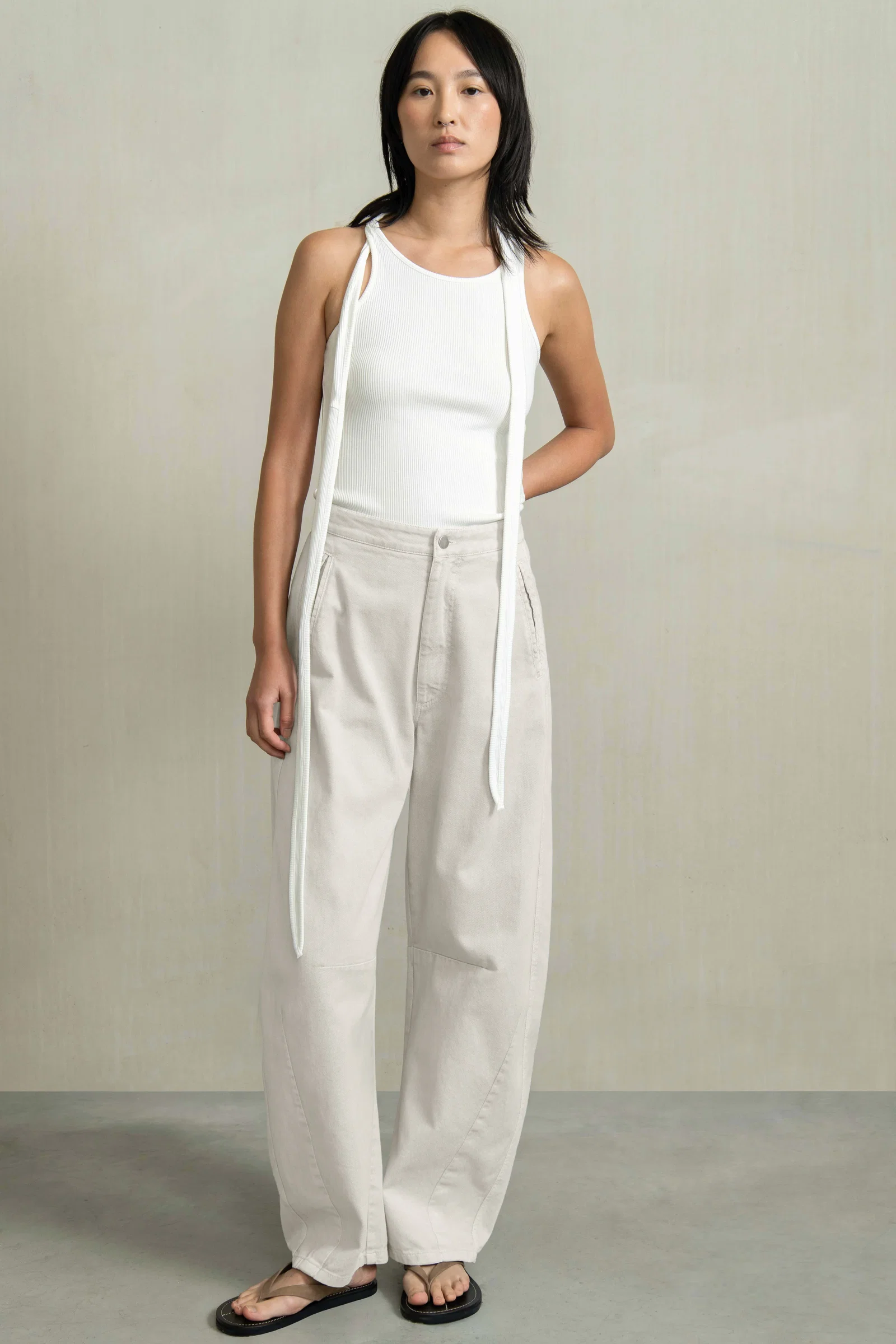 Image of WYNN TROUSERS MILK