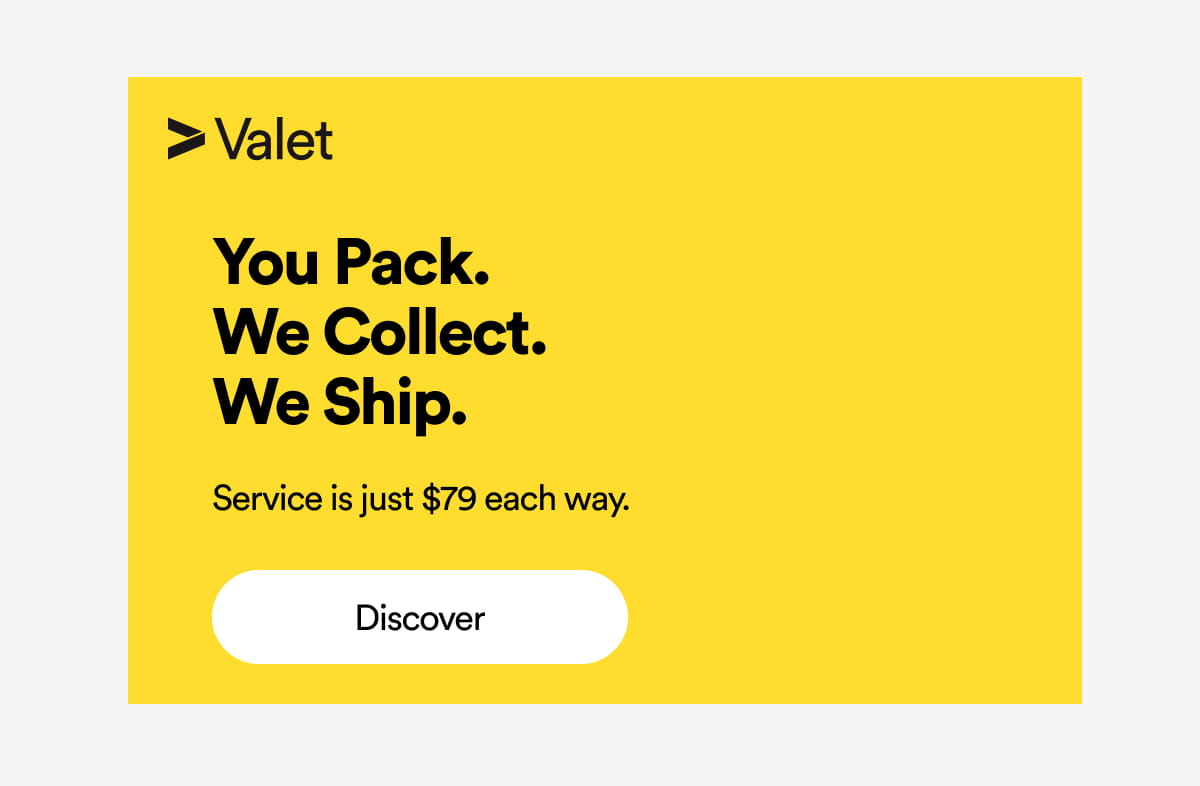 You Pack. We Collect. We Ship.