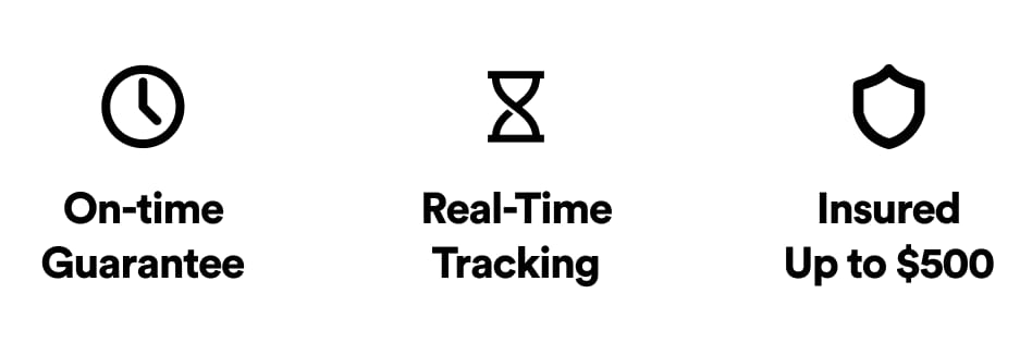 On-time Guarantee | Real-Time Tracking | Insured Up to $500