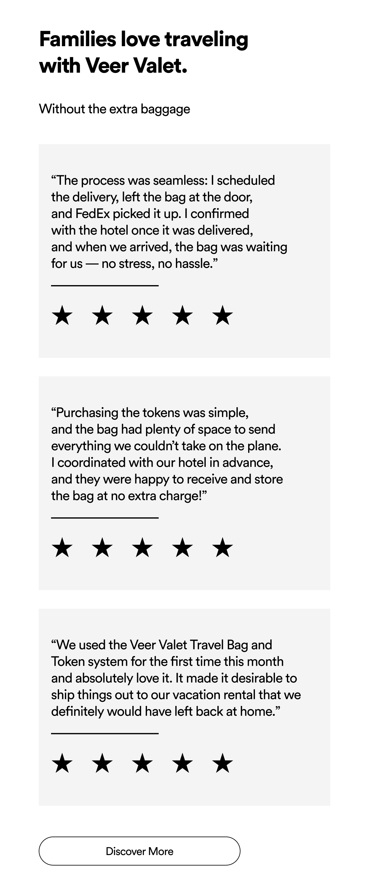 Families love traveling with Veer Valet.