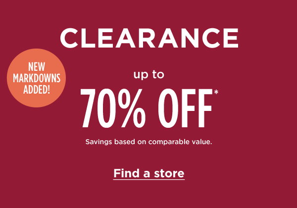 70 Off Clearance