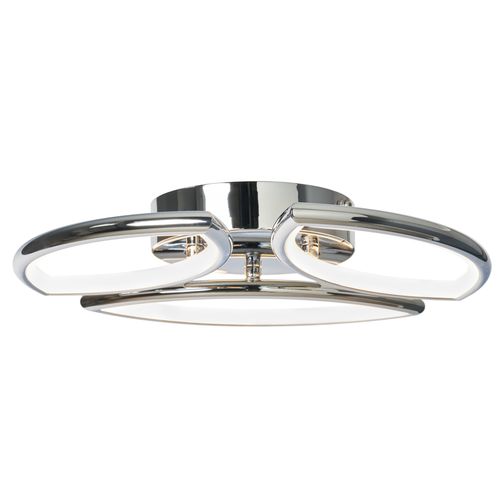 Pestell 3 Light LED Bathroom Flush Ceiling Light - Chrome