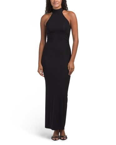 Halter Rush Maxi Dress For Women, Rayon
