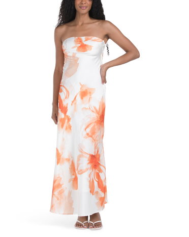Placed Satin Dress For Women, Polyester