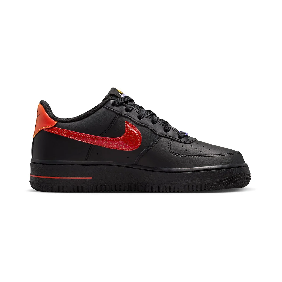 Image of Nike Air Force 1 'Black Multi-Color' Big Kids' Shoes