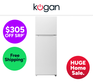 Kogan 338L Top Mount Fridge (White) Product Image