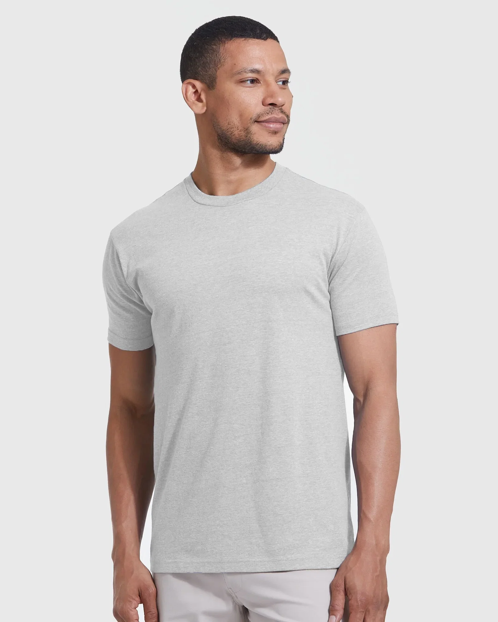 Image of Light Heather Gray Classic Crew Neck
