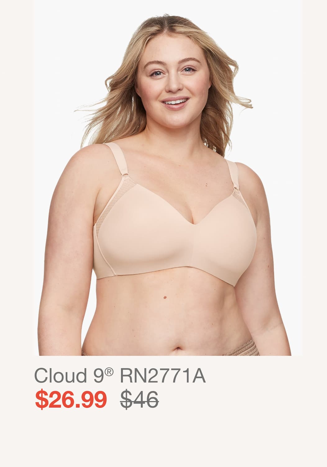 Warners Cloud 9, Wireless Bra, style RN2771A