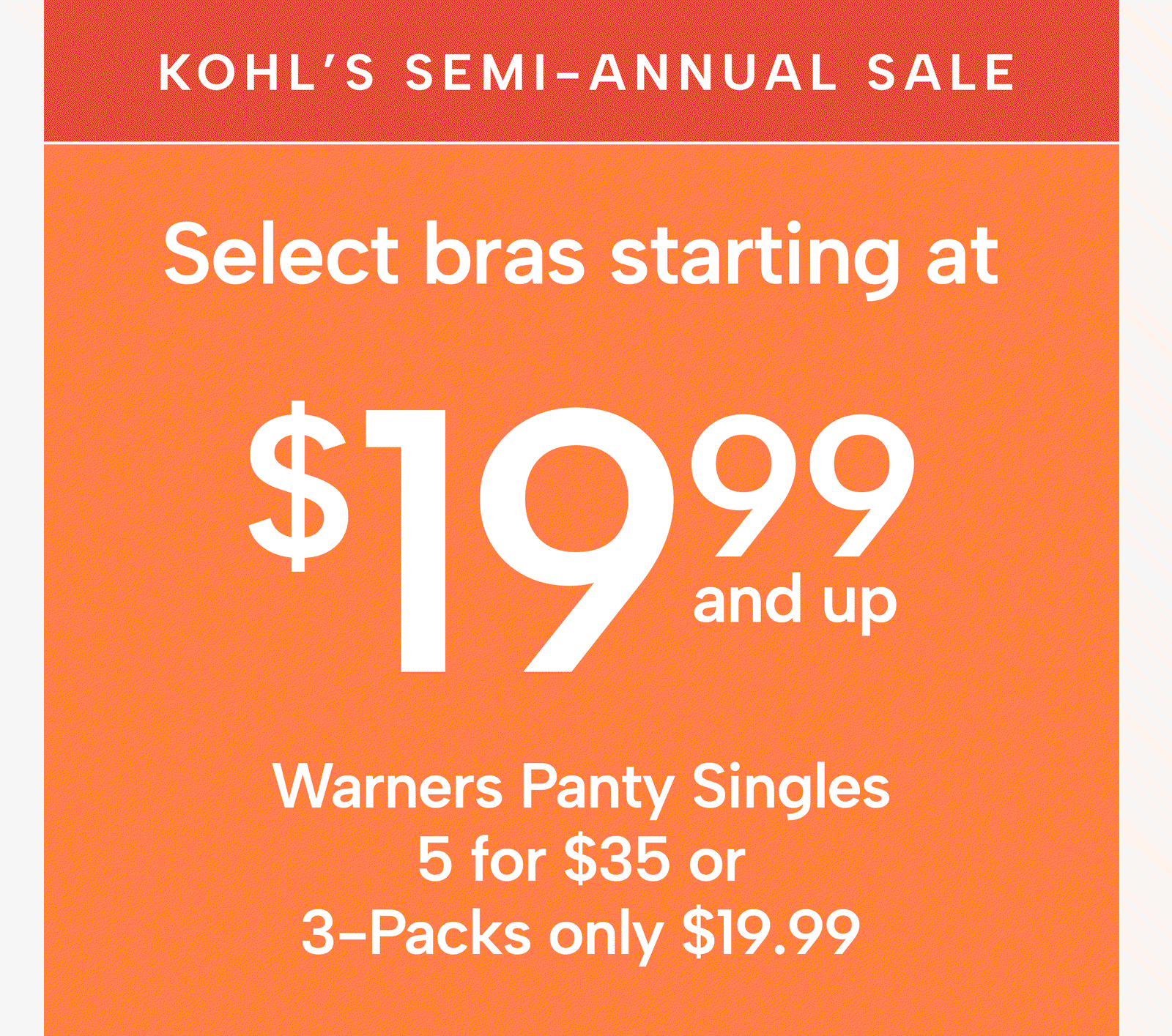Warners Semi Annual Sale
