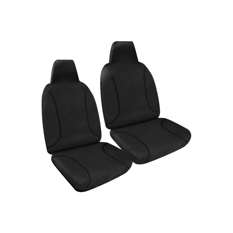 Image of Tradies Full Canvas Seat Covers suits Toyota Hilux Workmate, SR Single Cab Bucket Seats 07/2015-On Black