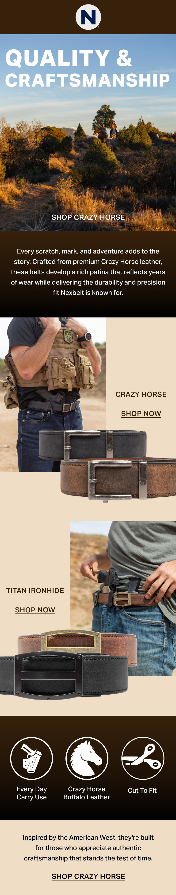 Shop Crazy Horse Leather Belts