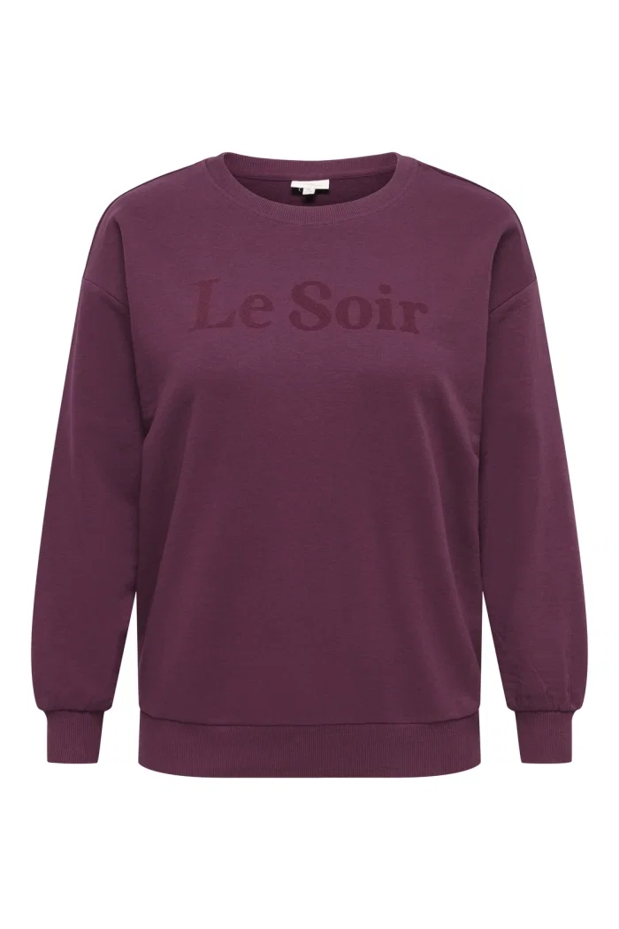 Carmakoma CARVIOLETTA L/S O-NECK PRINT SWEAT : fig/le soir