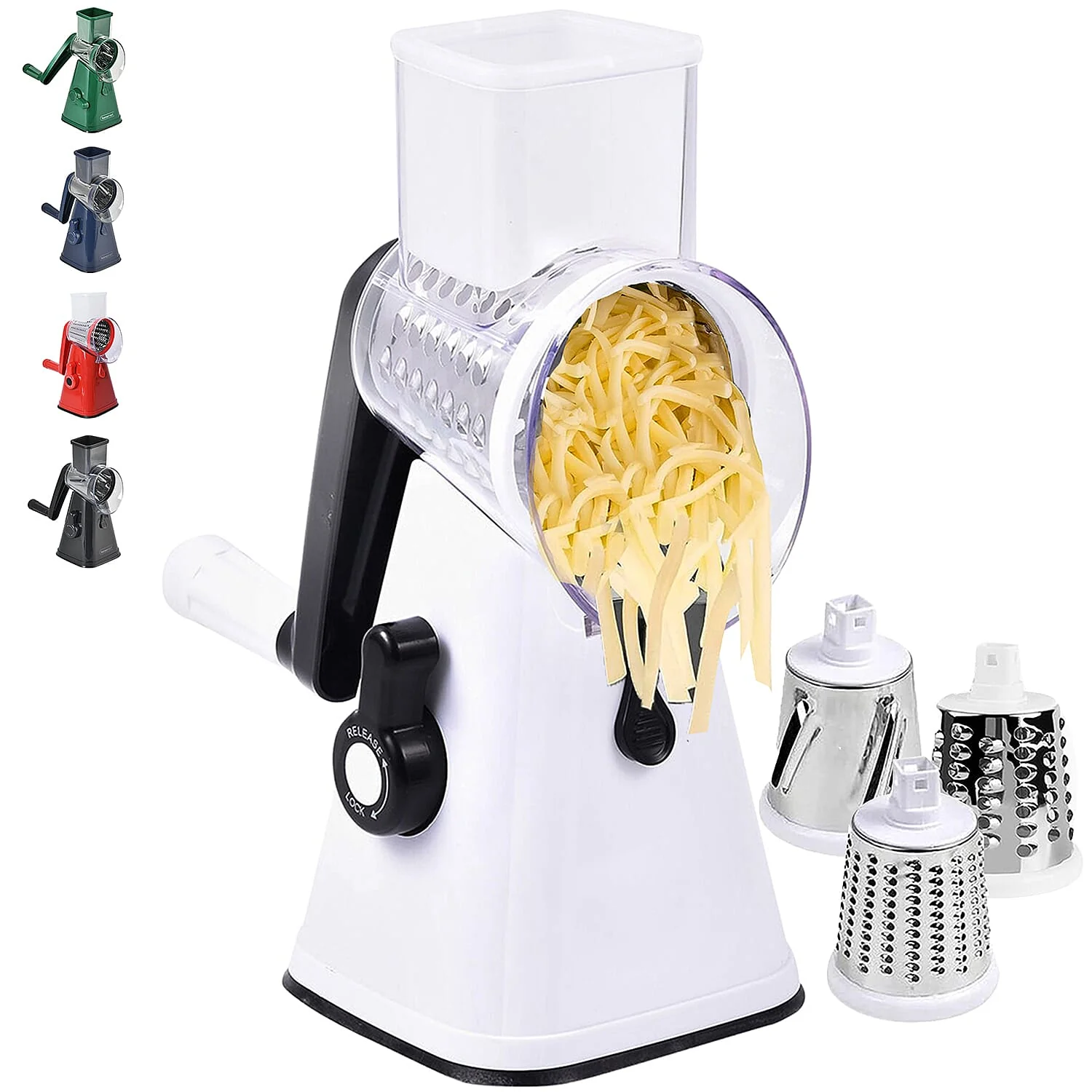 Image of 3 in 1 Easyway Vegetable and Fruit Slicer with One Slicing, Shredding and Grating Blade (Size 18x14x28 Cm) - Red