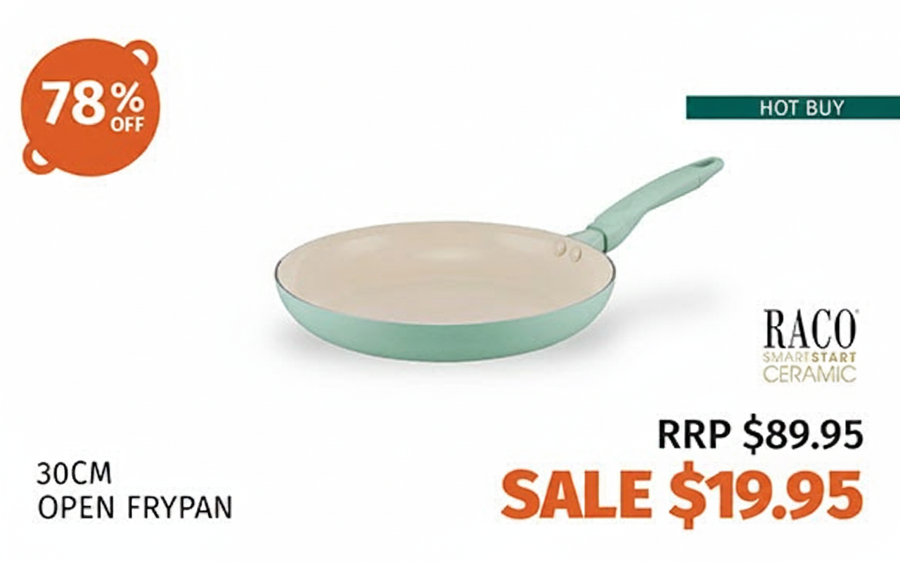 RACO SmartStart Ceramic Nonstick Induction Open Frypan 30cm Lichen