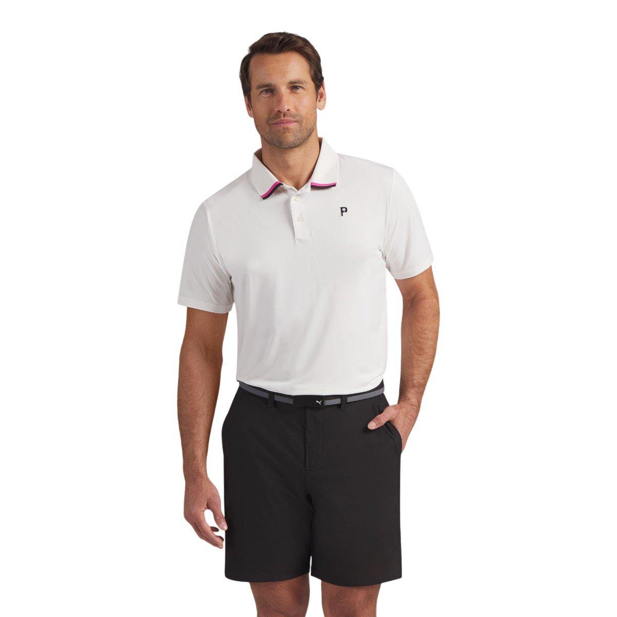 PUMA Men's X Palm Tree Crew Tipped Golf Polo Shirt