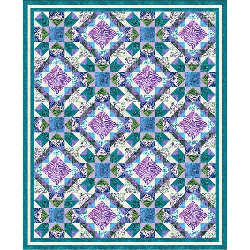 Image of Amethyst Secrets - Purrfect Spots - Jasmine Jewels by Banyan Batiks Studio - Northcott Fabrics - Quilt Kit