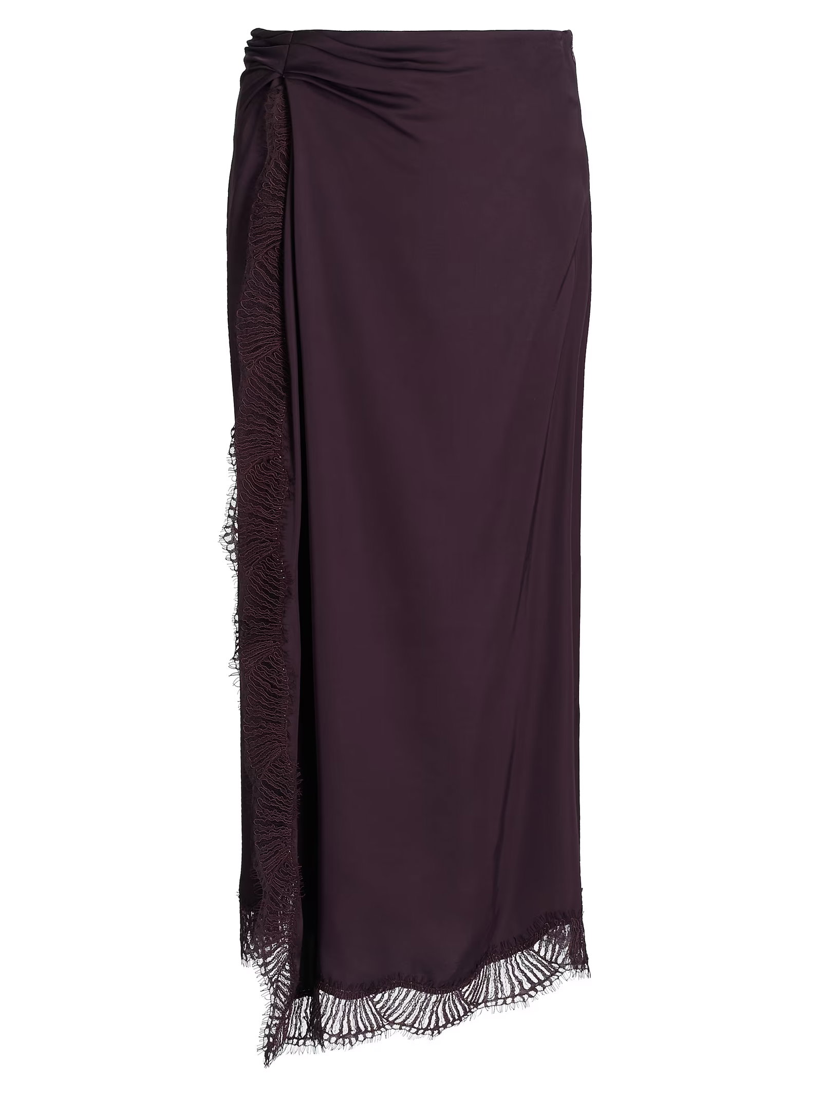 A.l.c. Bella Draped Lace-Trimmed Midi-Skirt