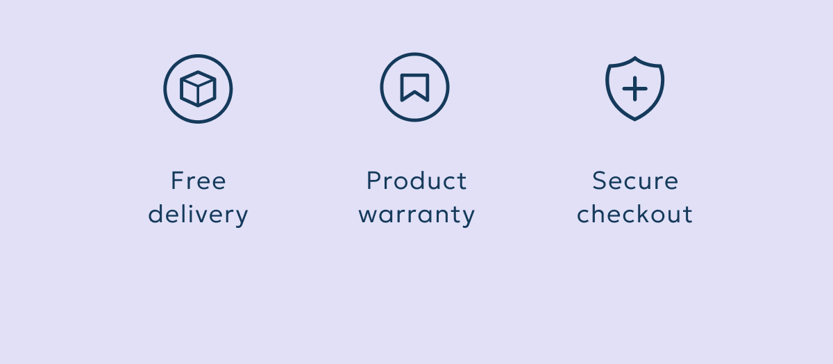 Free delivery. Product warranty. Secure checkout.