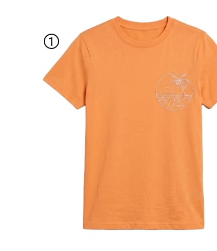 T-shirt manches courtes broderie sunset