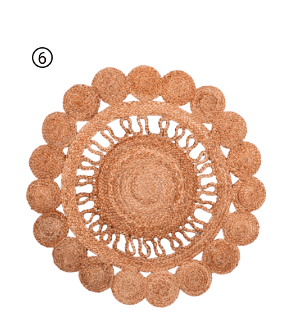 Tapis rond jute naturel