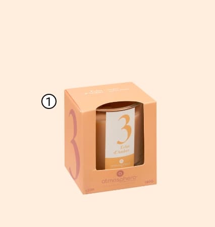 Bougie parfumée Numia en verre Ambre