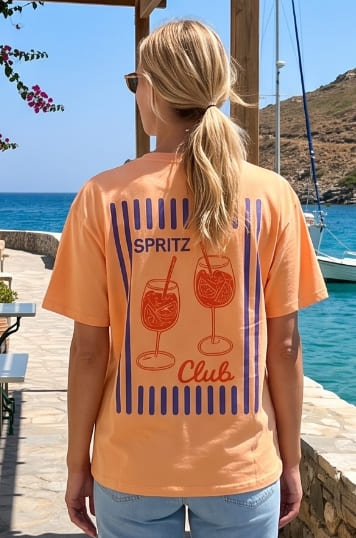 T-shirt col rond print Cocktail Club