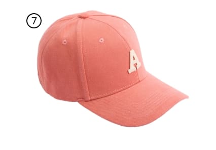 Casquette en twill uni, broderie lettre