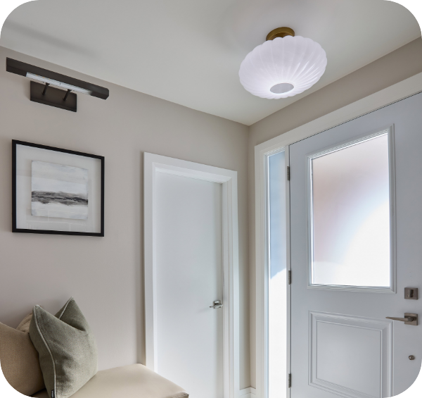 Trade Winds Ceiling Light in Natural Brass