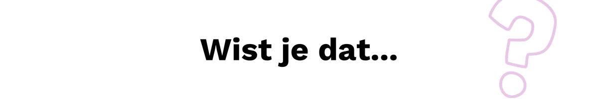 Wist je dat...
