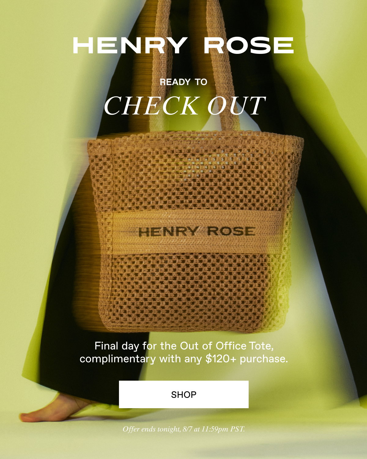 Complimentary OOO Tote with any $120+ purchase