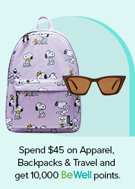 Spend $45 on Apparel, Backpacks & Travel and get 10,000 points