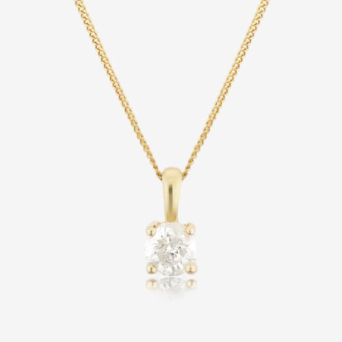 9ct Yellow Gold 0.33ct Diamond Pendant