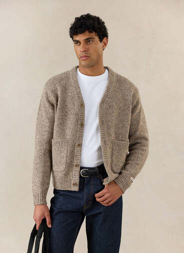 Rhodes White Glove Cardigan | Wool | Oak