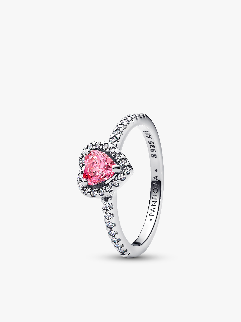 Elevated Pink Heart Ring