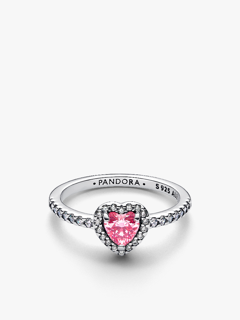 Elevated Pink Heart Ring