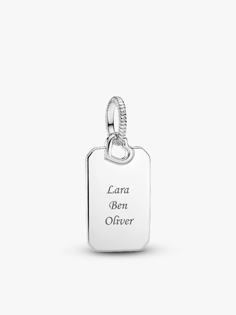 Engravable Rectangle Tag Pendant