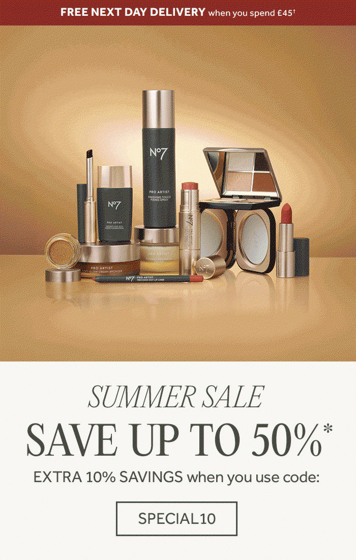 Summer Sale Save Up to 50%* extra 10% Savings