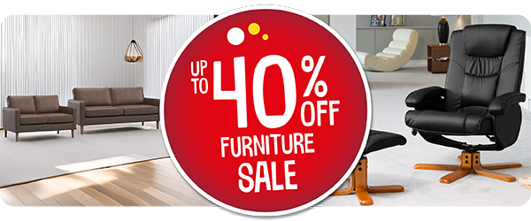 Up to 40% off furniture