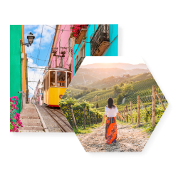 20.5x18cm Hexagon Photo Tile