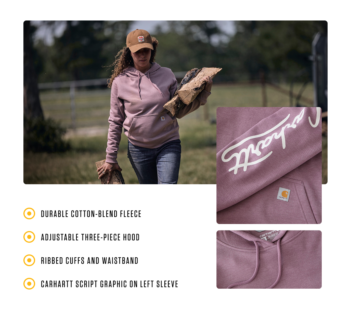 Carhartt Script Graphic on Left Sleeve