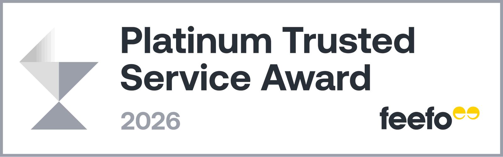 Platinum Trusted Service Award 2024 feefo