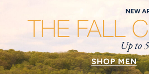 Shop up to 60% off sitewide men's apparel