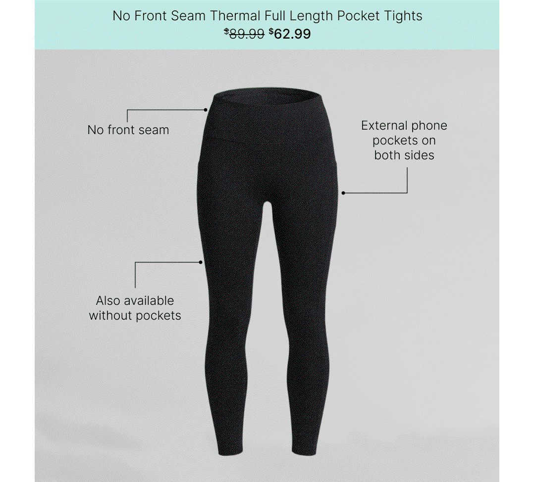 No Front Seam Thermal Full Length Tights
