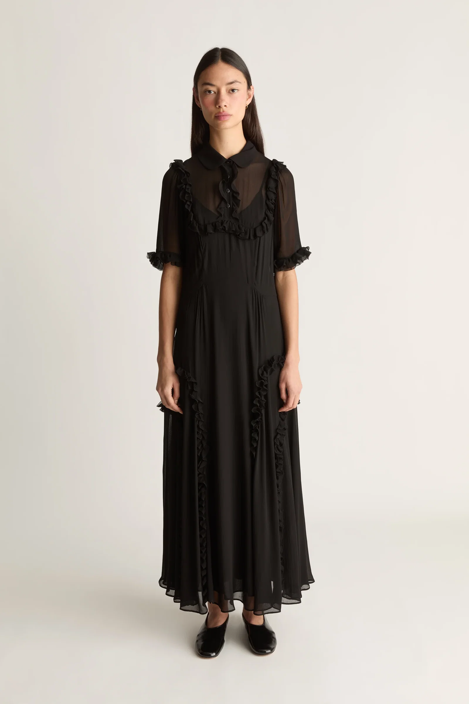 Image of Evelyn Georgette Midi Dress